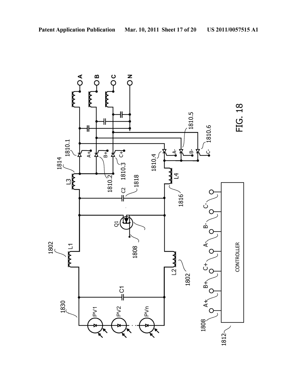 THREE PHASE POWER GENERATION FROM A PLURALITY OF DIRECT CURRENT SOURCES - diagram, schematic, and image 18