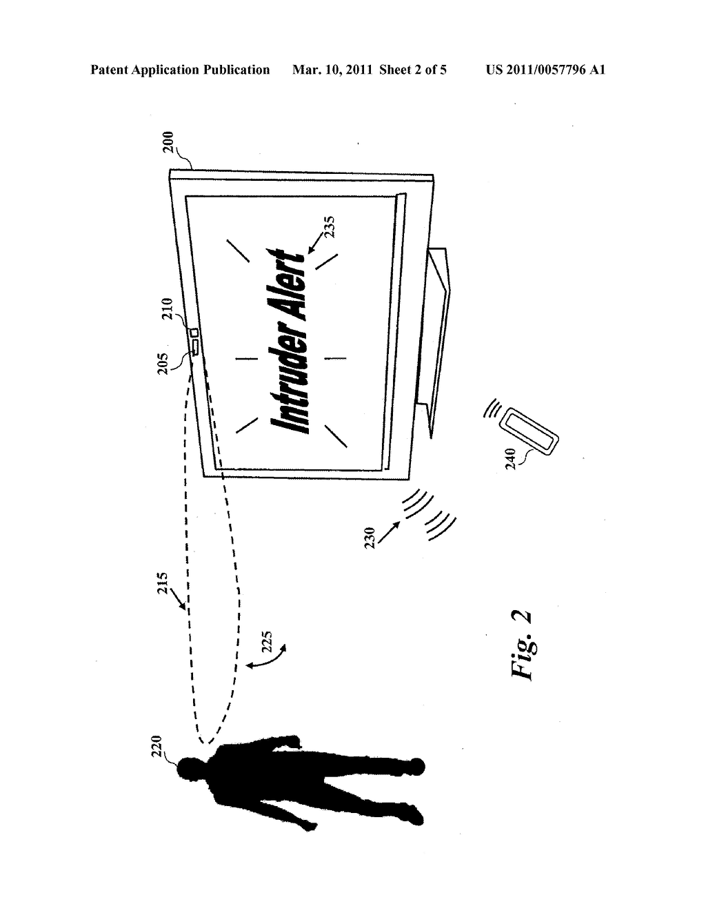 Apparatus and Method for Operation of a Display Device to Provide a Home Security Alarm - diagram, schematic, and image 03