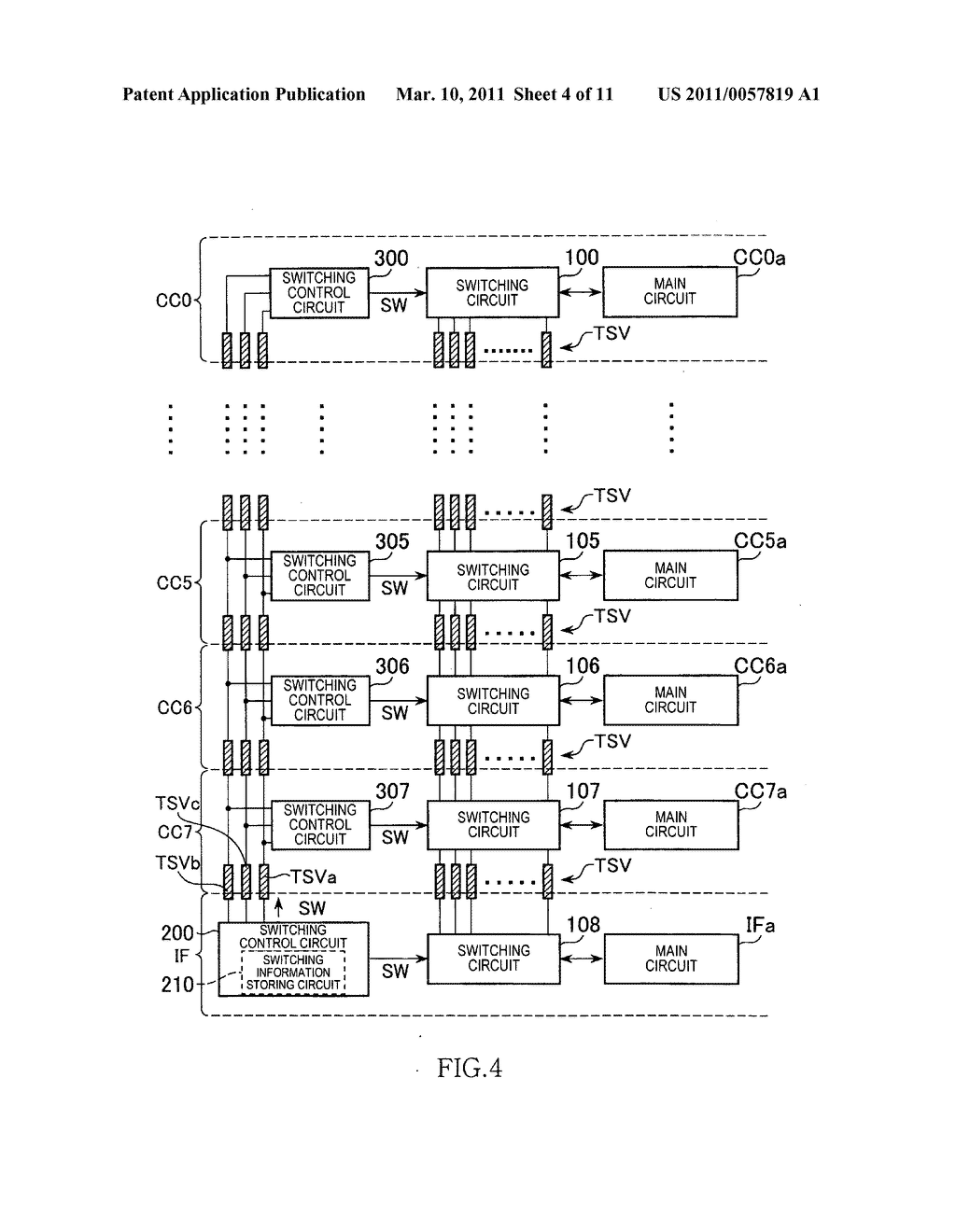 Semiconductor device having plural semiconductor chips laminated to each other - diagram, schematic, and image 05