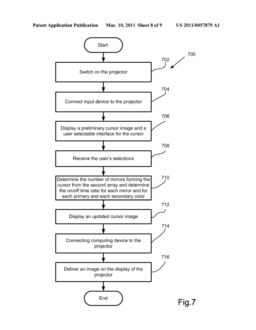 Image Projection System with Adjustable Cursor Brightness - diagram, schematic, and image 09