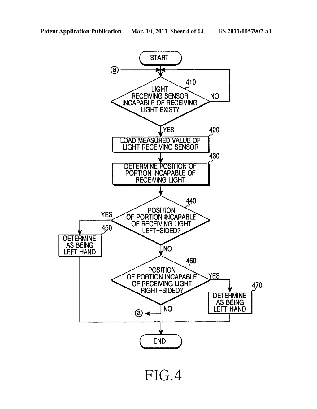 APPARATUS AND METHOD FOR DETERMINING USER INPUT PATTERN IN PORTABLE TERMINAL - diagram, schematic, and image 05