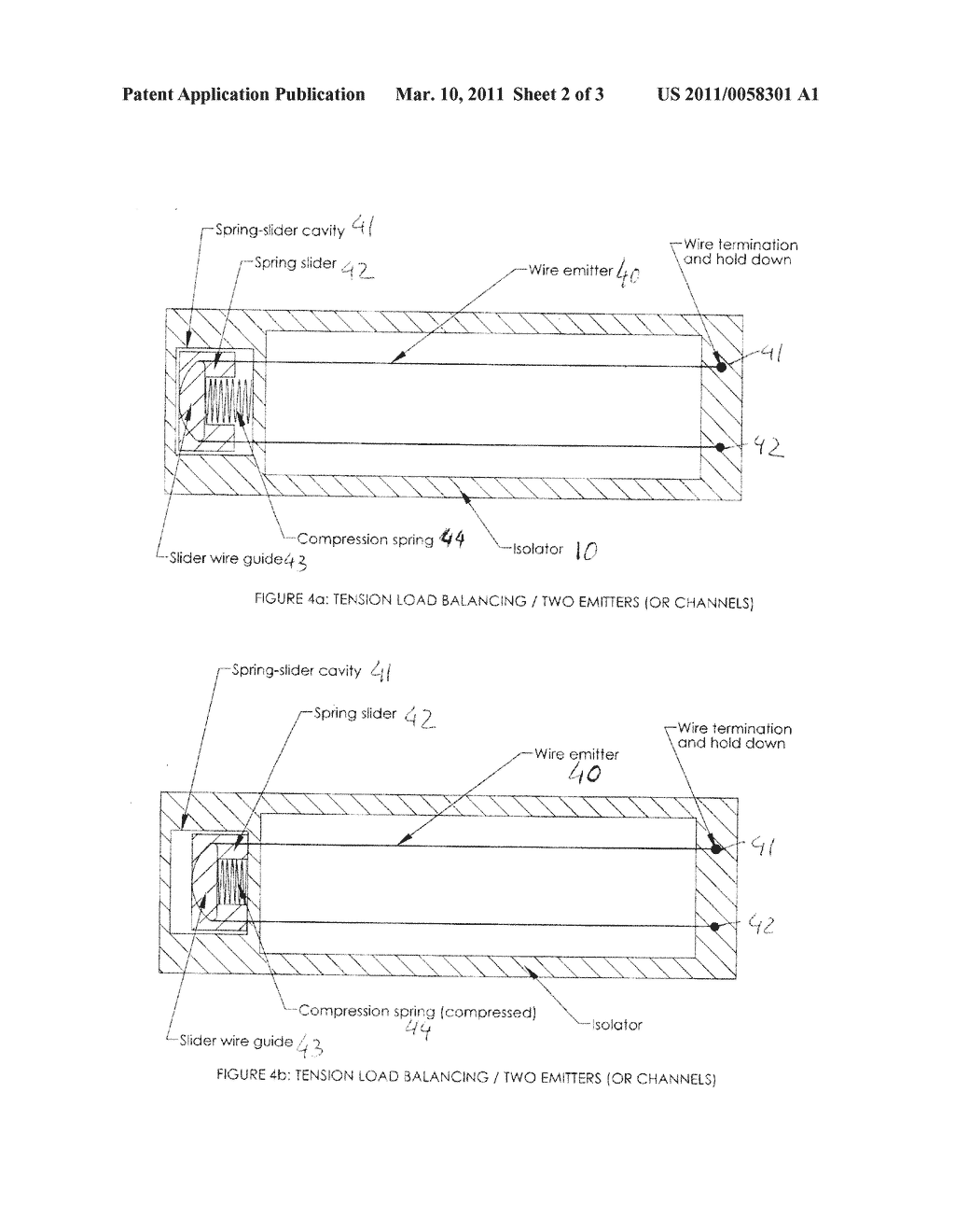 COMPRESSION SPRING-TENSIONED EMITTER ELECTRODES FOR ION WIND FAN - diagram, schematic, and image 03