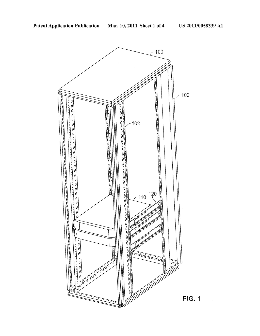 EQUIPMENT RACKS UTILIZING RAIL ENGAGING RETAINING BRACKETS THAT LIMIT CHASSIS MOVEMENT - diagram, schematic, and image 02