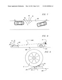 Reflective surface road flare diagram and image