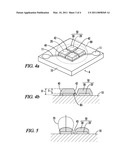 LED LAMP DEVICE HAVING A FLUORESCENT ELEMENT SHAPED FOR UNIFORM LIGHT CONVERSION diagram and image