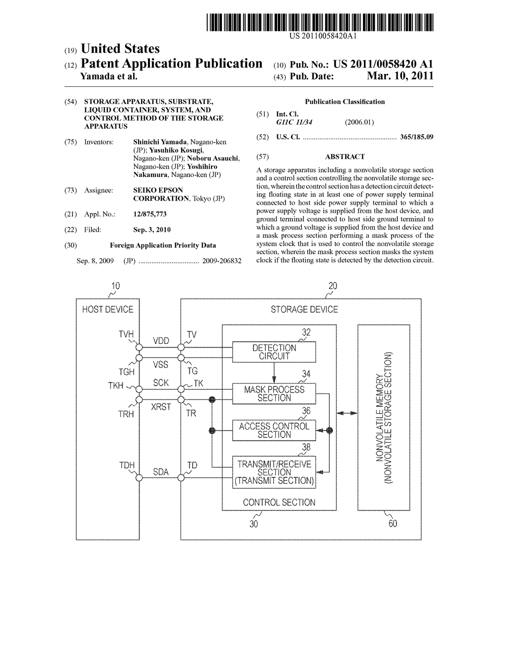 Storage Apparatus, Substrate, Liquid Container, System, and Control Method of the Storage Apparatus - diagram, schematic, and image 01