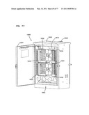 Optical fiber distribution frame with outside plant enclosure diagram and image