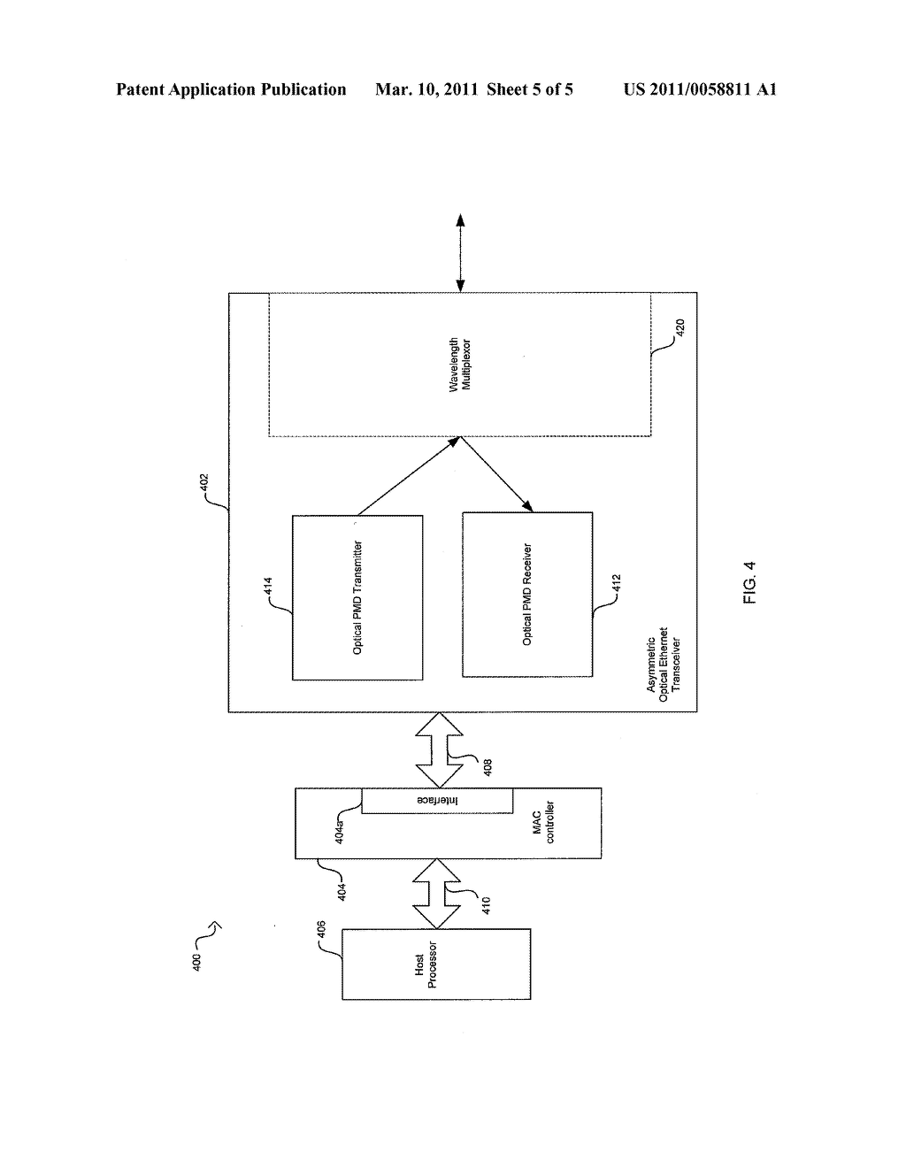 Method And System For An Asymmetric Optical Phy Operation For Ethernet A/V Bridging And Ethernet A/V Bridging Extensions - diagram, schematic, and image 06