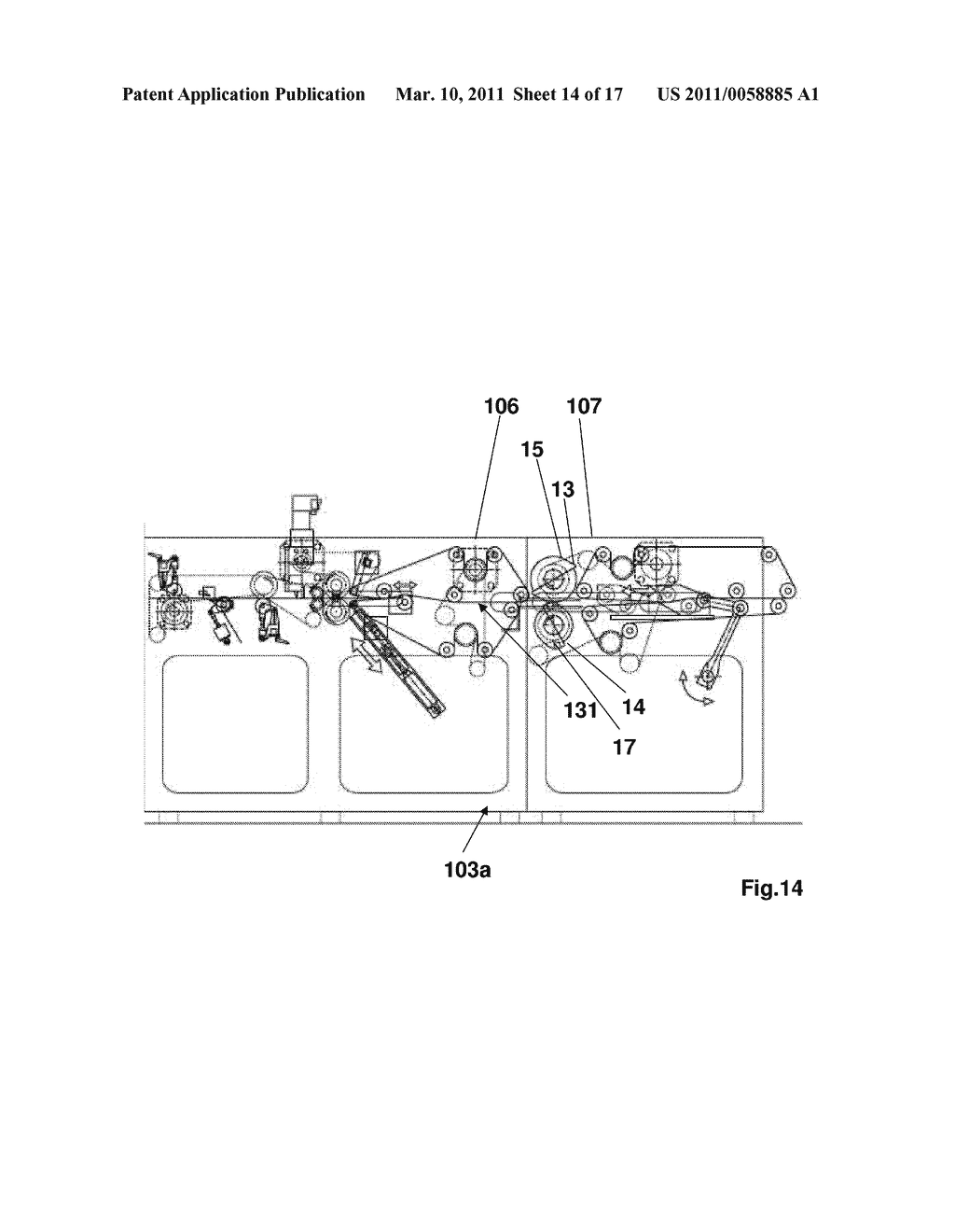 Variable format device for cutting print substrates and folder and printing press having a device of this kind - diagram, schematic, and image 15