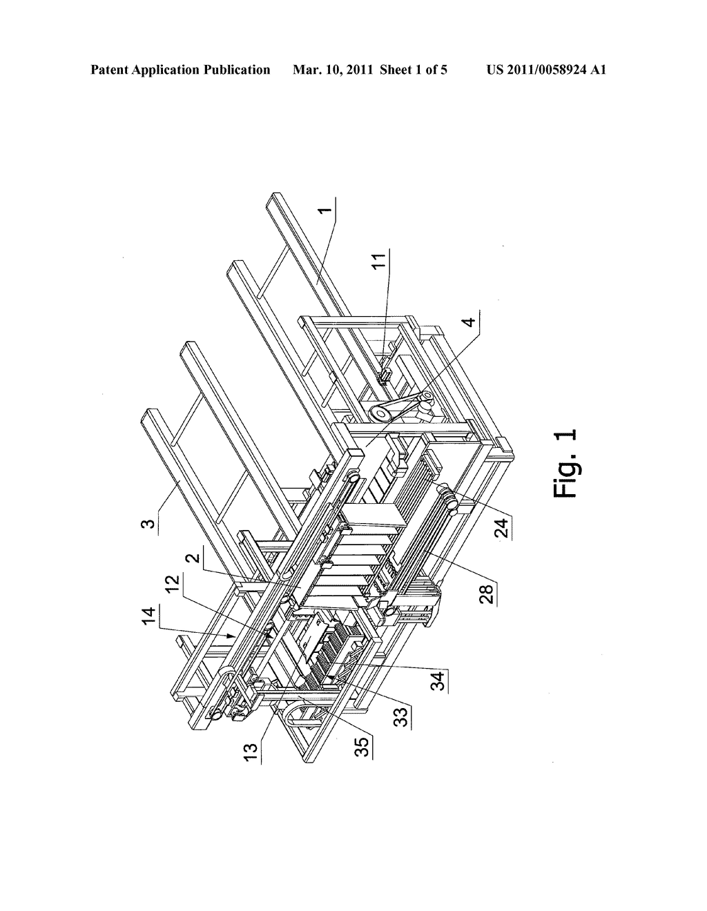 DEVICE FOR UNLOADING COMPARTMENT TRAYS, USED IN TOBACCO INDUSTRY, FILLED WITH ROD SHAPED ELEMENTS - diagram, schematic, and image 02