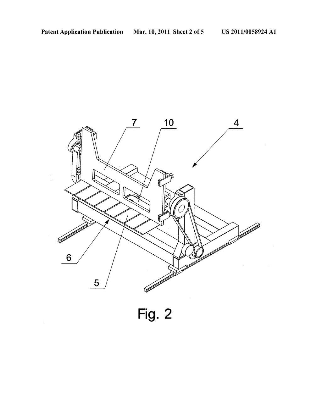 DEVICE FOR UNLOADING COMPARTMENT TRAYS, USED IN TOBACCO INDUSTRY, FILLED WITH ROD SHAPED ELEMENTS - diagram, schematic, and image 03