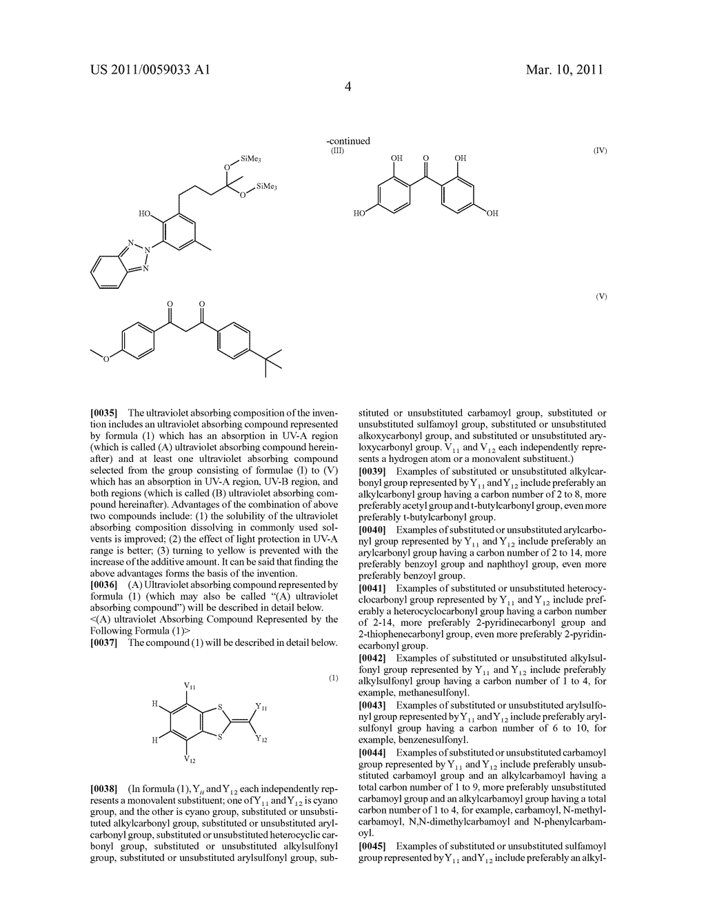 ULTRAVIOLET ABSORBING COMPOSITION - diagram, schematic, and image 06