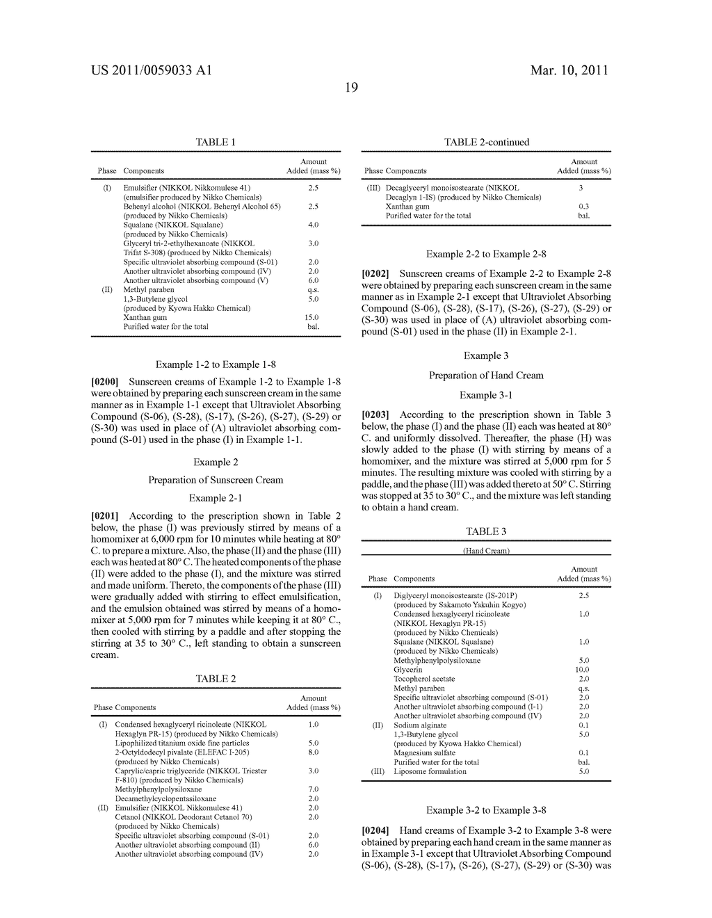 ULTRAVIOLET ABSORBING COMPOSITION - diagram, schematic, and image 21