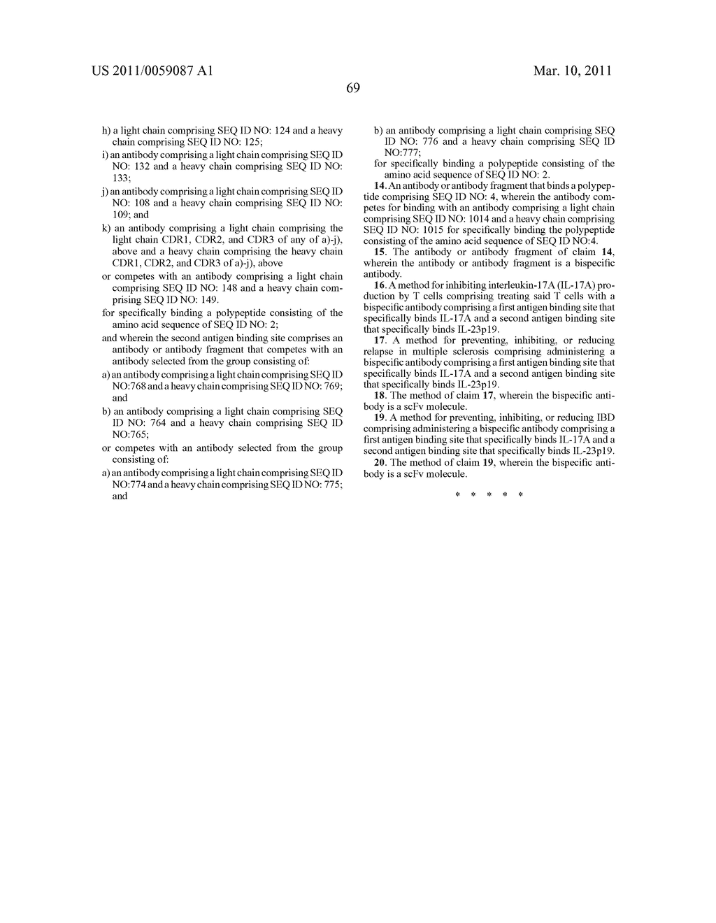 IL-17 AND IL-23 ANTAGONISTS AND METHODS OF USING THE SAME - diagram, schematic, and image 70