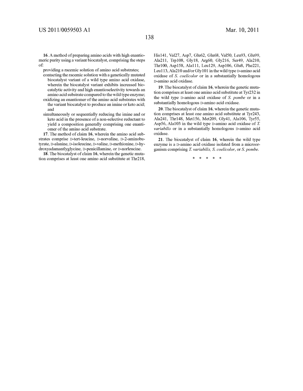 Compositions of variant biocatalysts for preparing enantiopure amino acids - diagram, schematic, and image 147