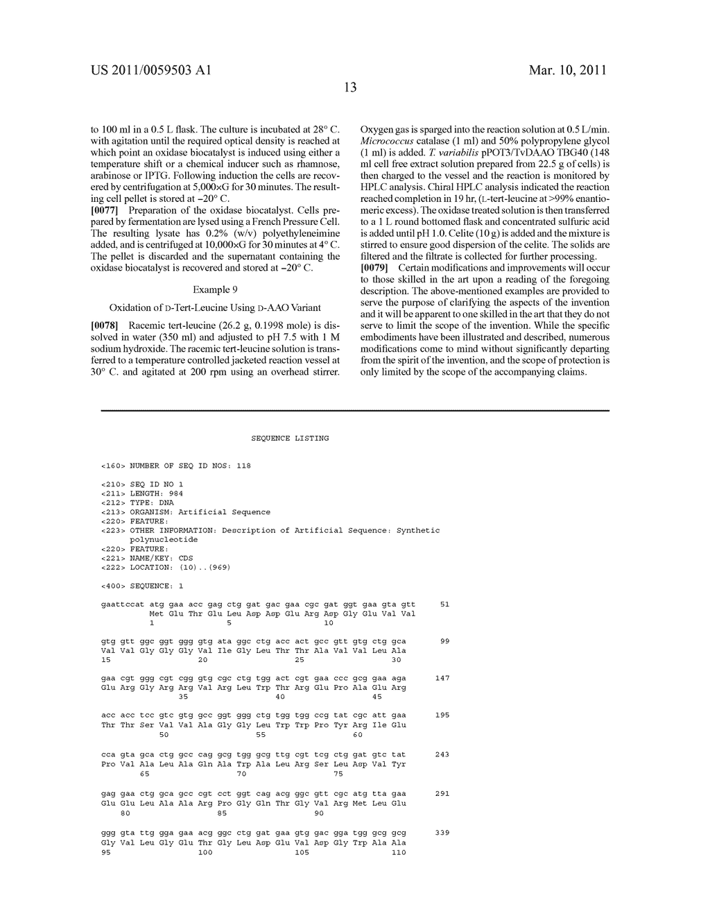 Compositions of variant biocatalysts for preparing enantiopure amino acids - diagram, schematic, and image 22