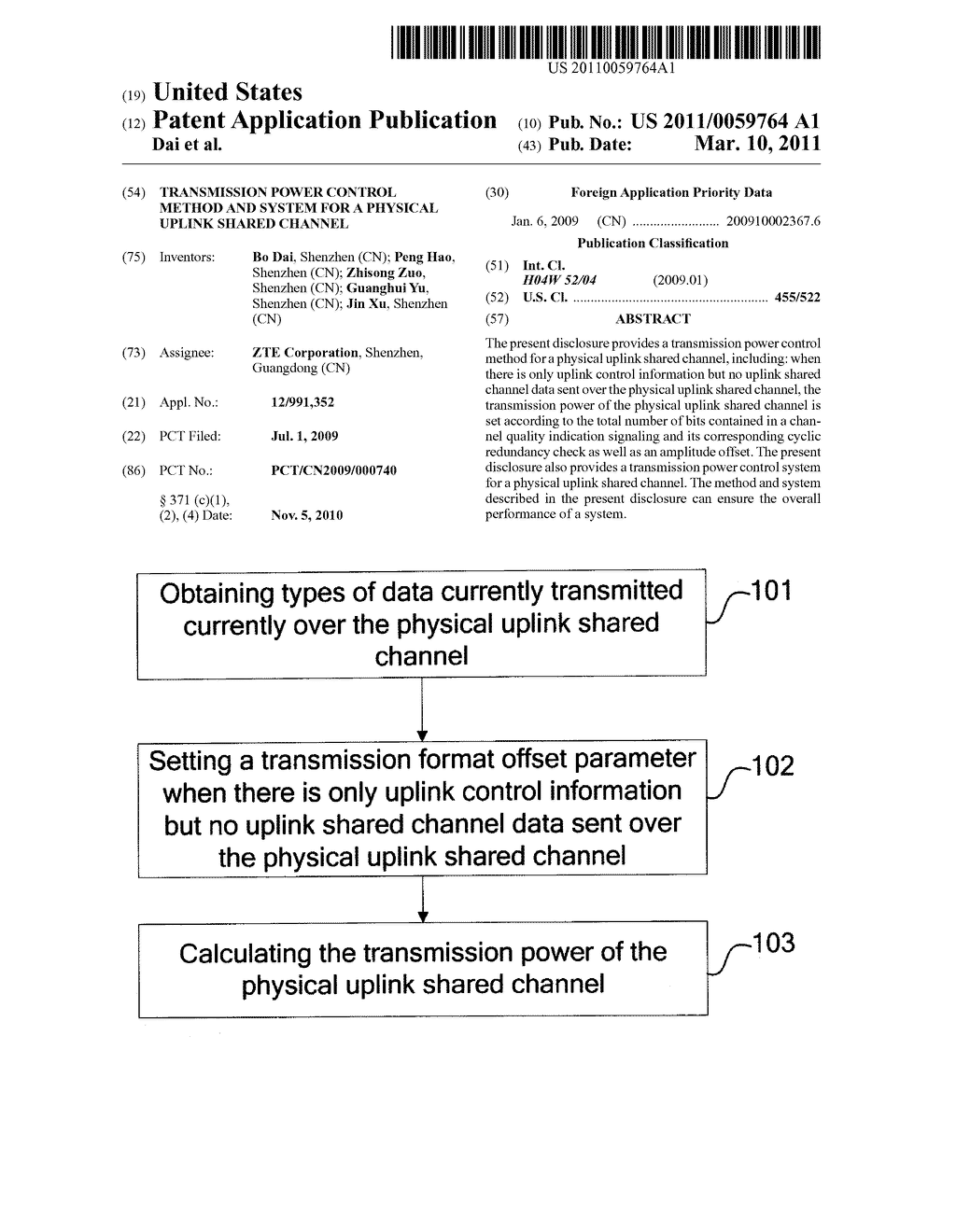 Transmission power control method and system for a physical uplink shared channel - diagram, schematic, and image 01