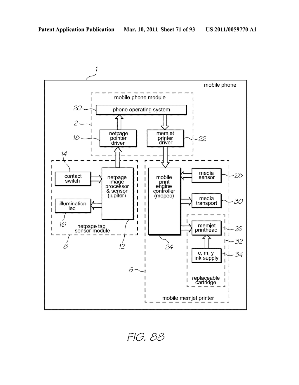 MOBILE TELECOMMUNICATIONS DEVICE FOR PRINTING A COMPETITION FORM - diagram, schematic, and image 72