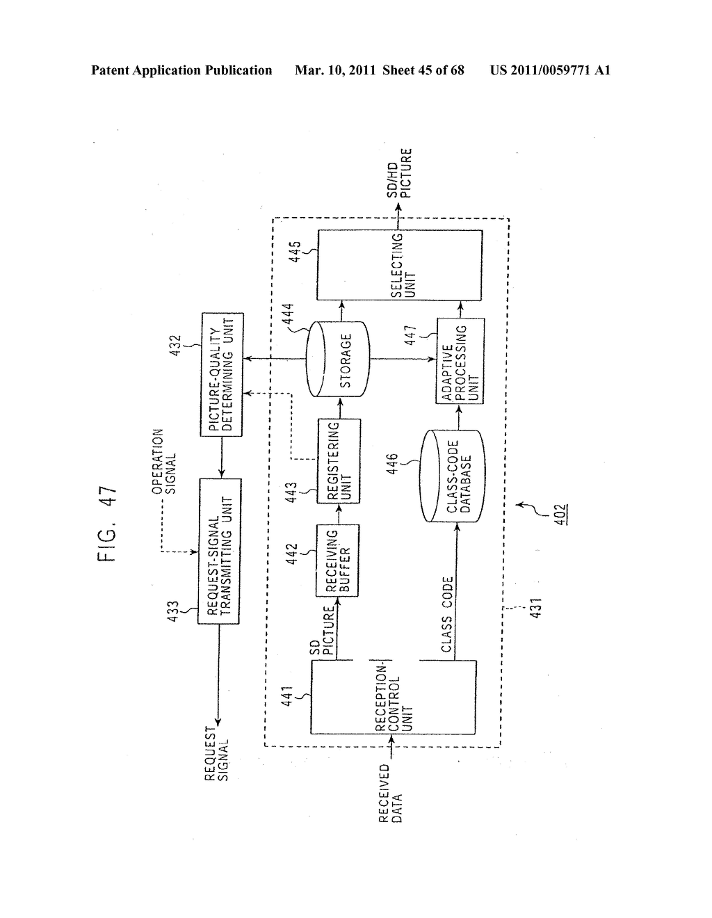 TRANSMITTING APPARATUS AND METHOD, RECEIVING APPARATUS AND METHOD, PROGRAM AND RECORDING MEDIUM, AND TRANSMITTING/RECEIVING SYSTEM - diagram, schematic, and image 46