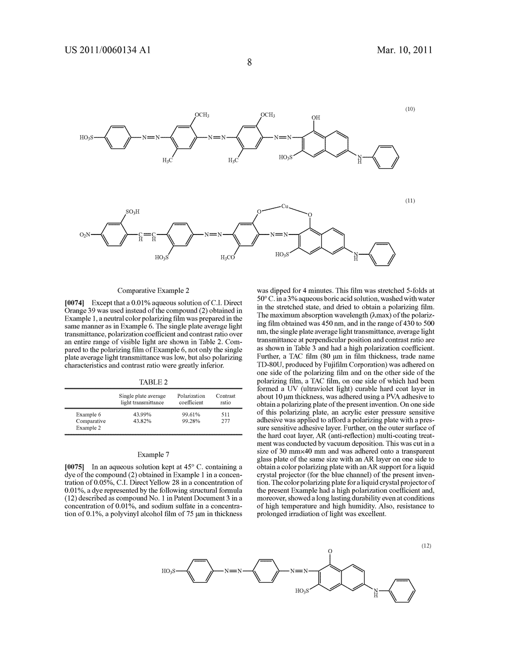 Azo Compound And Salt Thereof, And Dye-Containing Polarizing Film Comprising The Compound Or Salt - diagram, schematic, and image 09