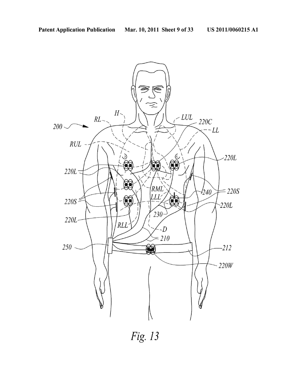 APPARATUS AND METHOD FOR CONTINUOUS NONINVASIVE MEASUREMENT OF RESPIRATORY FUNCTION AND EVENTS - diagram, schematic, and image 10