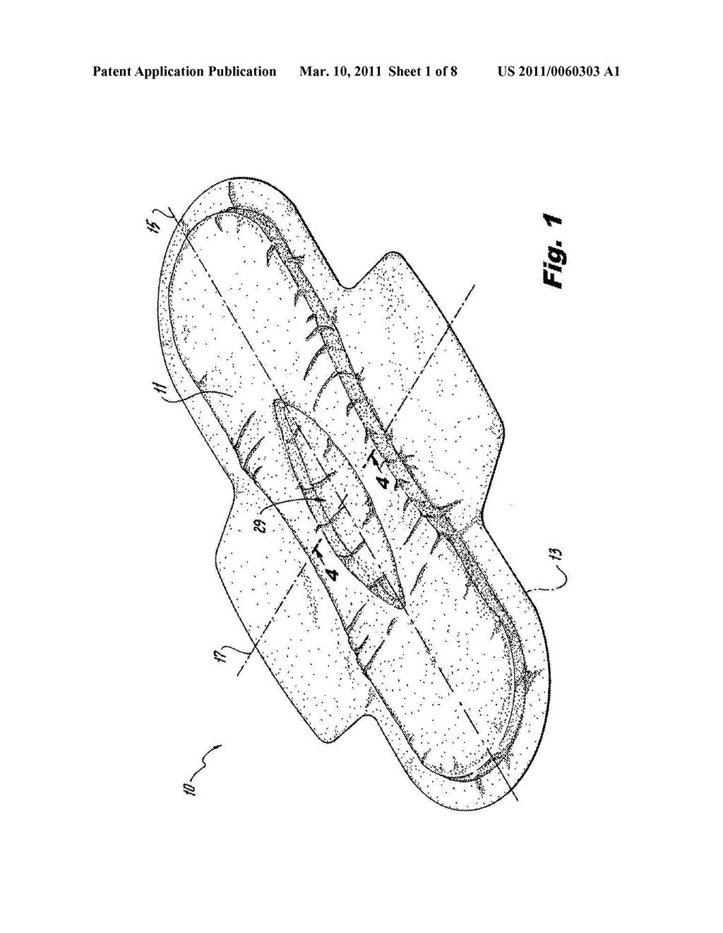 ABSORBENT ARTICLE INCLUDING AN ABSORBENT CORE LAYER HAVING A MATERIAL FREE ZONE AND A TRANSFER LAYER ARRANGED BELOW THE ABSORBENT CORE LAYER - diagram, schematic, and image 02