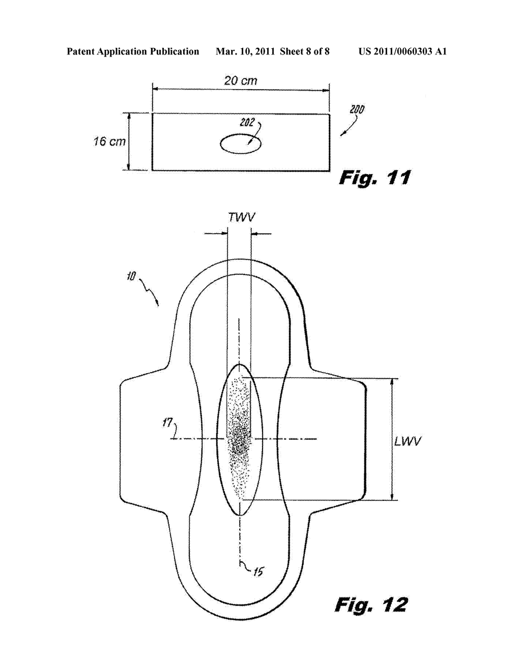 ABSORBENT ARTICLE INCLUDING AN ABSORBENT CORE LAYER HAVING A MATERIAL FREE ZONE AND A TRANSFER LAYER ARRANGED BELOW THE ABSORBENT CORE LAYER - diagram, schematic, and image 09