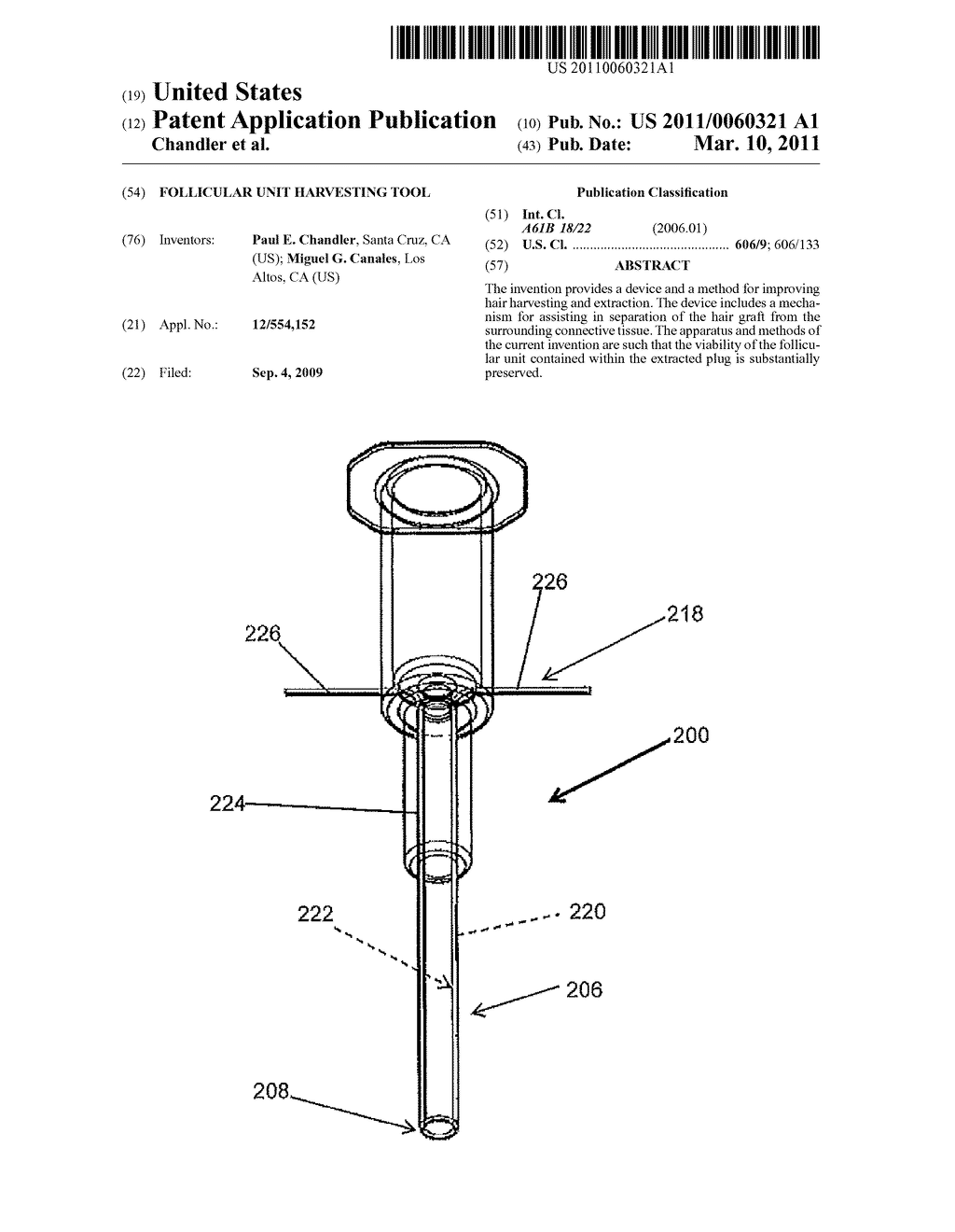 FOLLICULAR UNIT HARVESTING TOOL - diagram, schematic, and image 01