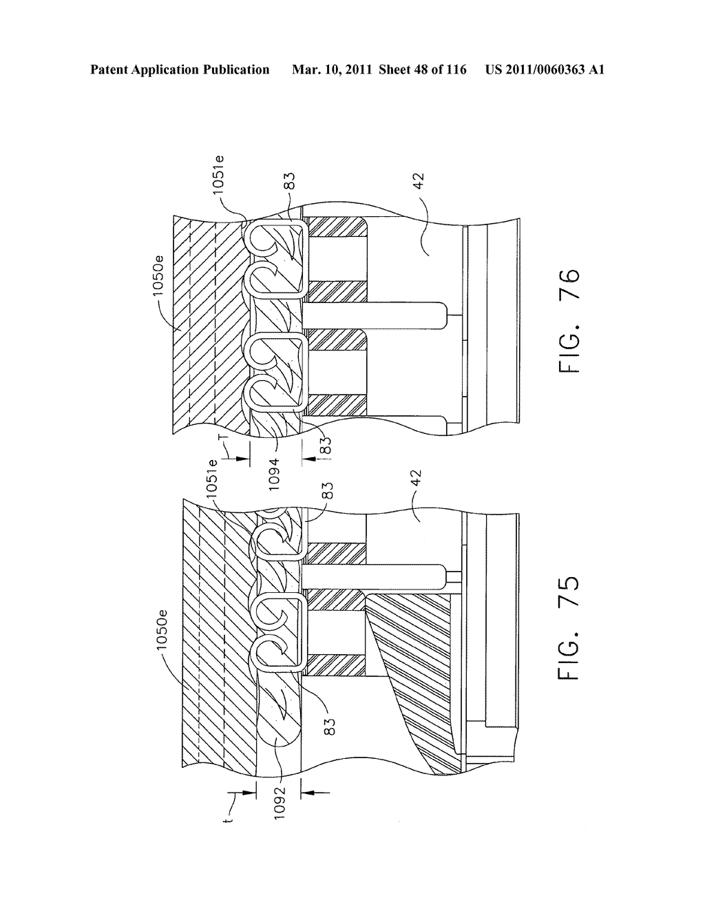 SURGICAL STAPLES HAVING COMPRESSIBLE OR CRUSHABLE MEMBERS FOR SECURING TISSUE THEREIN AND STAPLING INSTRUMENTS FOR DEPLOYING THE SAME - diagram, schematic, and image 49