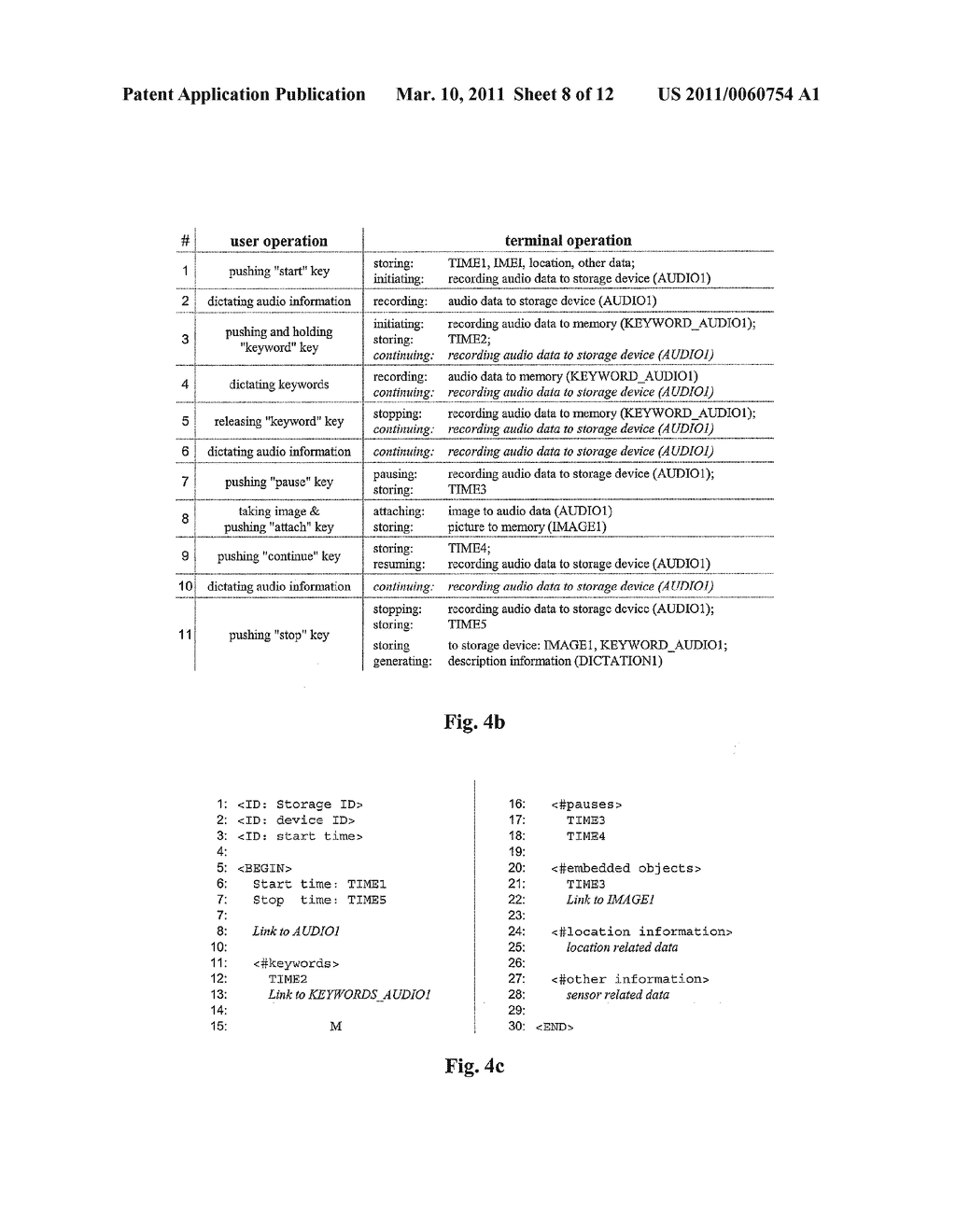 METHOD AND DEVICE FOR ORGANIZING USER PROVIDED INFORMATION WITH META-INFORMATION - diagram, schematic, and image 09