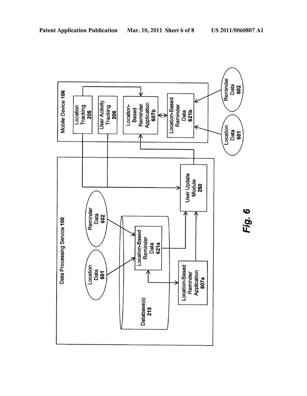 SYSTEM AND METHOD FOR TRACKING USER LOCATION AND ASSOCIATED ACTIVITY AND RESPONSIVELY PROVIDING MOBILE DEVICE UPDATES - diagram, schematic, and image 07