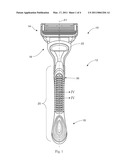 HANDLE FOR SHAVING RAZORS HAVING IMPROVED GRIP diagram and image
