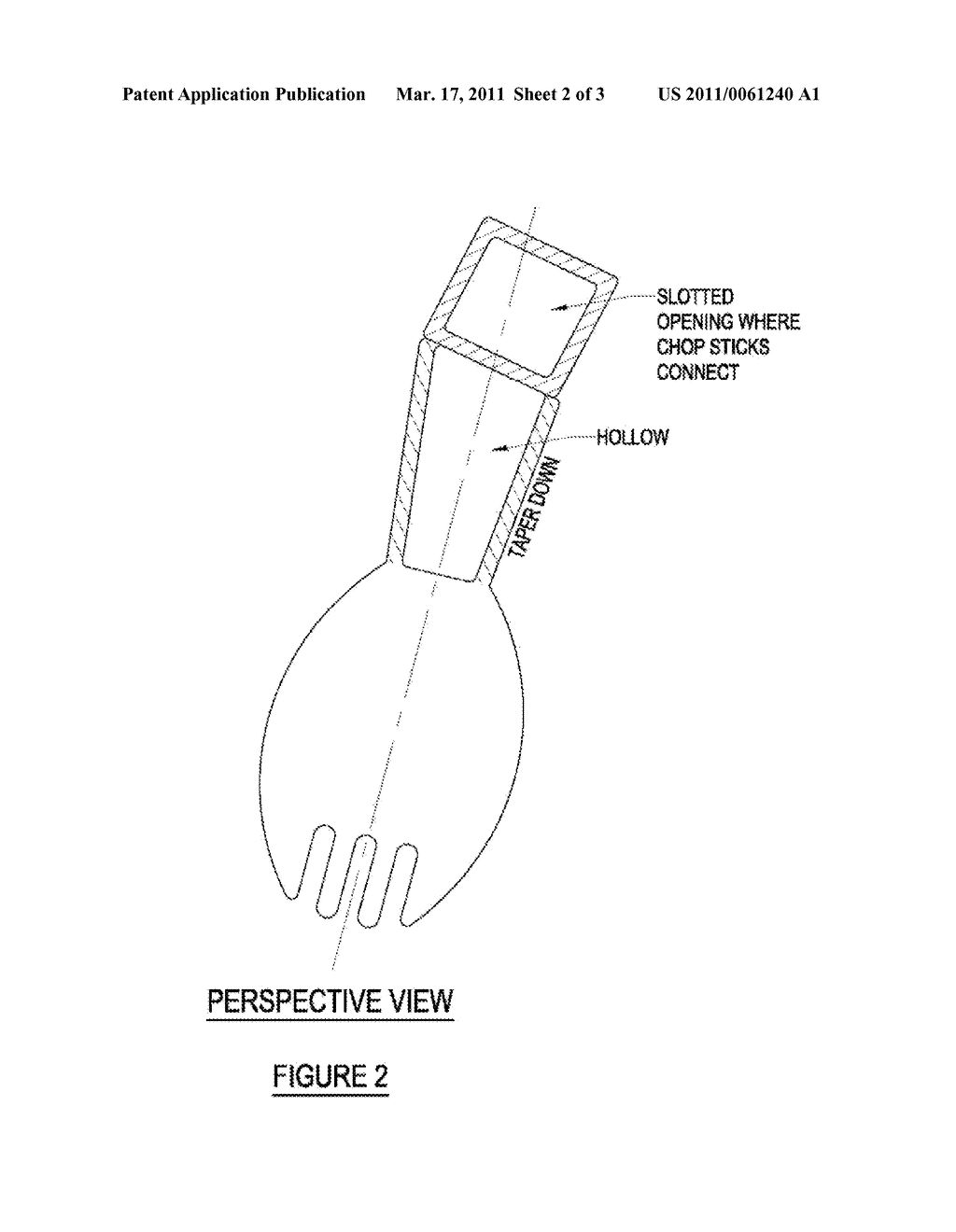 Utensil attachment to chopsticks - diagram, schematic, and image 03