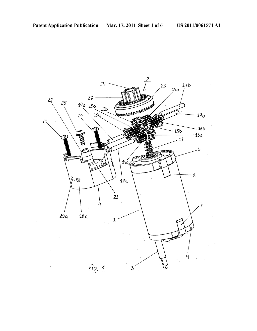 GEAR WITH AT LEAST TWO GEARING STAGES, A LINEAR ACTUATOR COMPRISING SUCH A GEAR AND A TABLE LEG COMPRISING SUCH A LINEAR ACTUATOR - diagram, schematic, and image 02