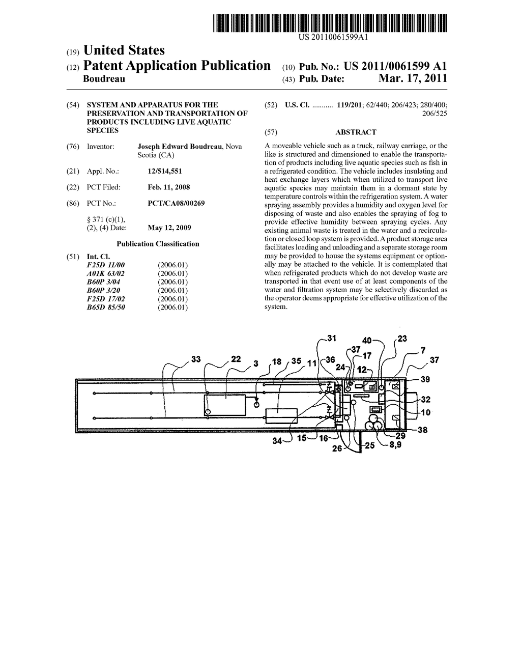 System and Apparatus for the Preservation and Transportation of Products Including Live Aquatic Species - diagram, schematic, and image 01