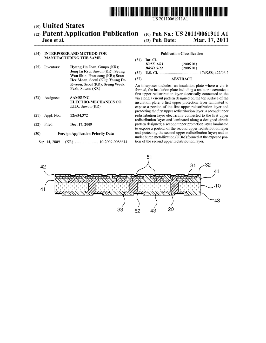 Interposer and method for manufacturing the same - diagram, schematic, and image 01