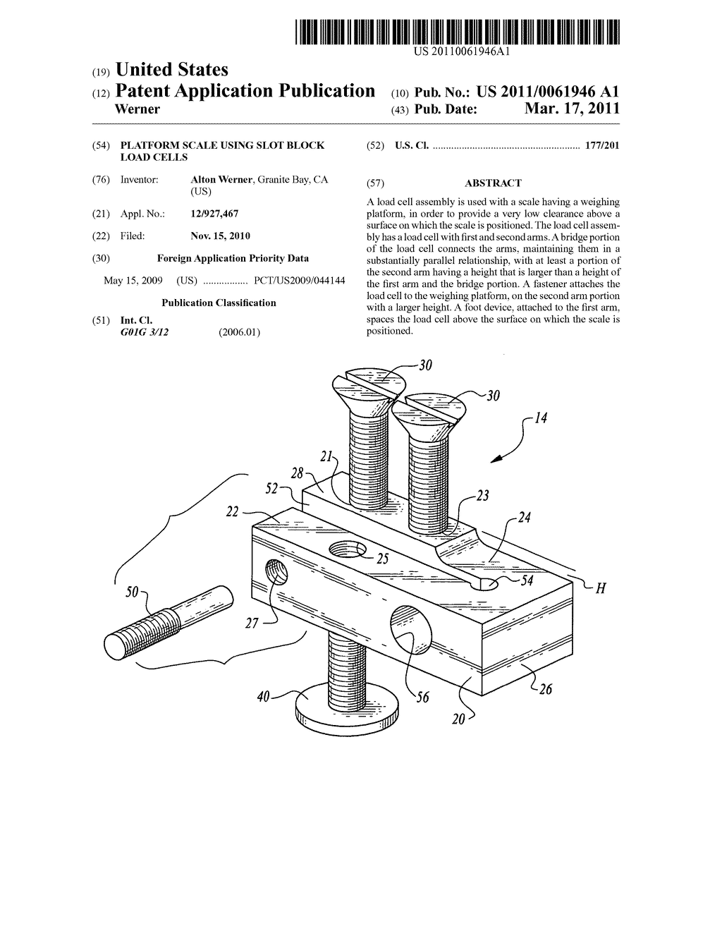 Platform scale using slot block load cells - diagram, schematic, and image 01