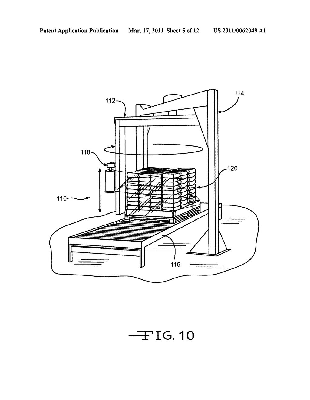 Load tray and method for unitizing a palletized load - diagram, schematic, and image 06