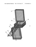 Pivotable shelving system diagram and image