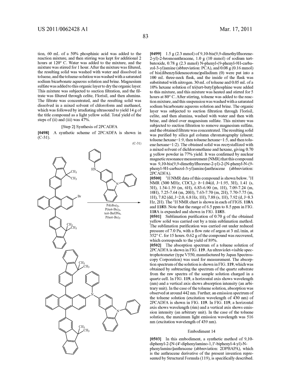 Anthracene Derivative, and Light-Emitting Element, Light-Emitting Device, Electronic Device Using Anthracene Derivative - diagram, schematic, and image 190