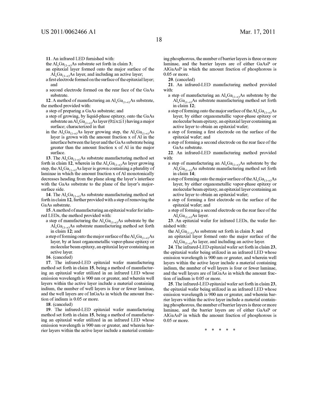 AlxGa(1-x)As Substrate, Epitaxial Wafer for Infrared LEDs, Infrared LED, Method of Manufacturing AlxGa(1-x)As Substrate, Method of Manufacturing Epitaxial Wafer for Infrared LEDs, and Method of Manufacturing Infrared LEDs - diagram, schematic, and image 42
