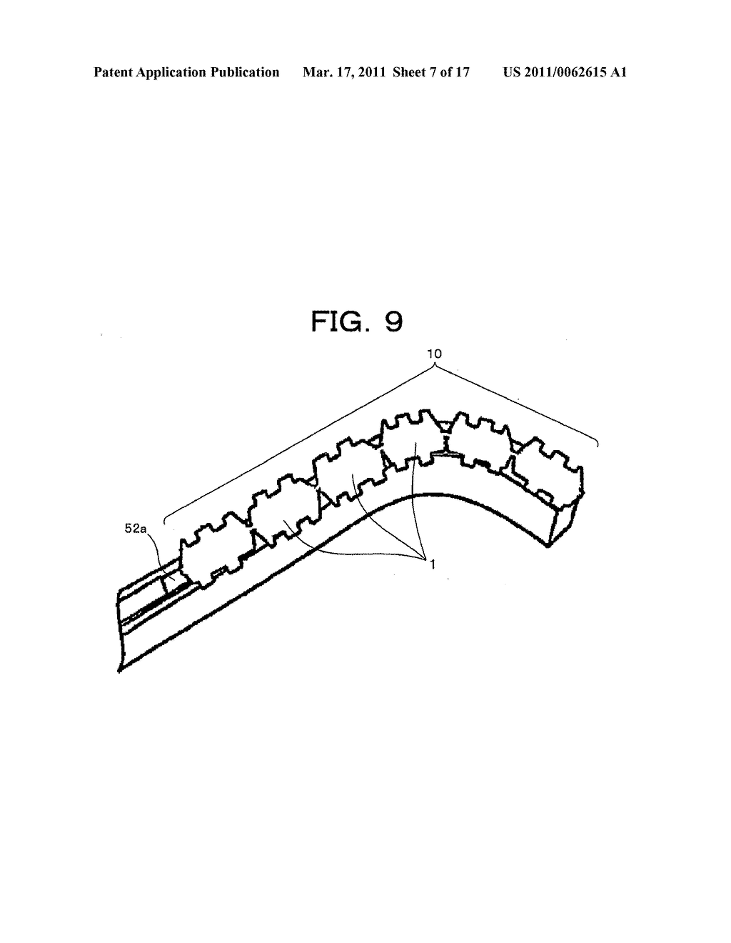 MALE SURFACE FASTENER MEMBER FOR USE IN A CUSHION BODY MOLD AND MANUFACTURING METHOD THEREOF - diagram, schematic, and image 08