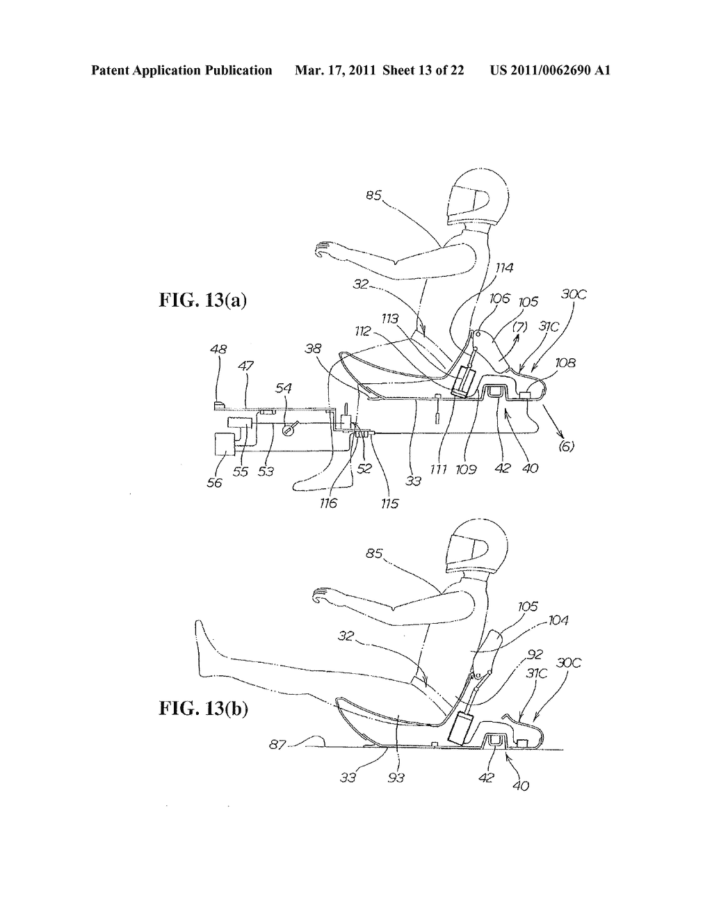 OCCUPANT RESTRAINING APPARATUS FOR A MOTORCYCLE - diagram, schematic, and image 14