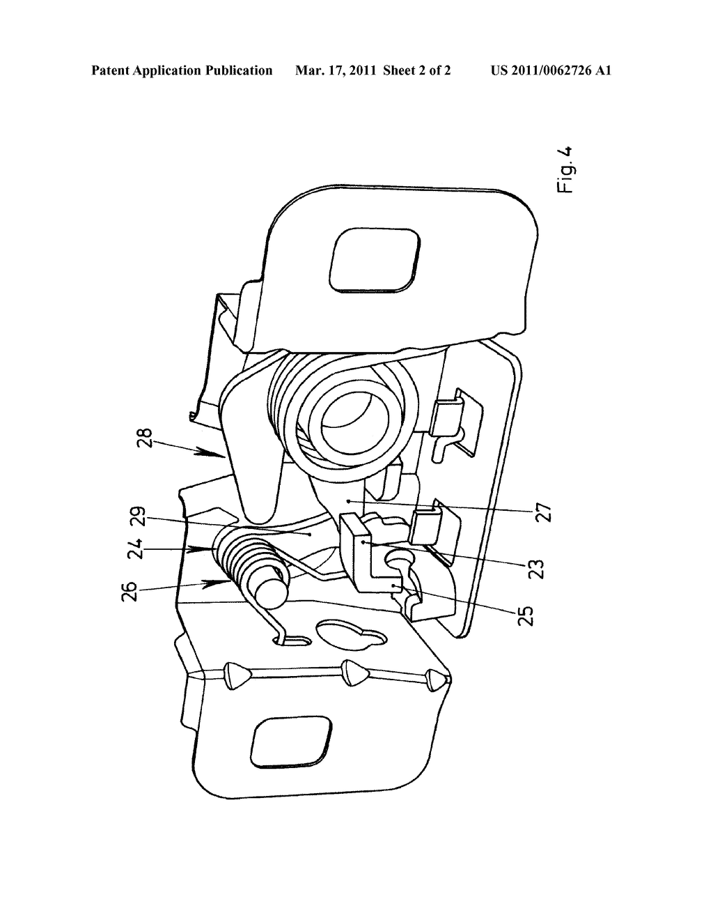 LOCK OF A HOOD OF A MOTOR VEHICLE - diagram, schematic, and image 03