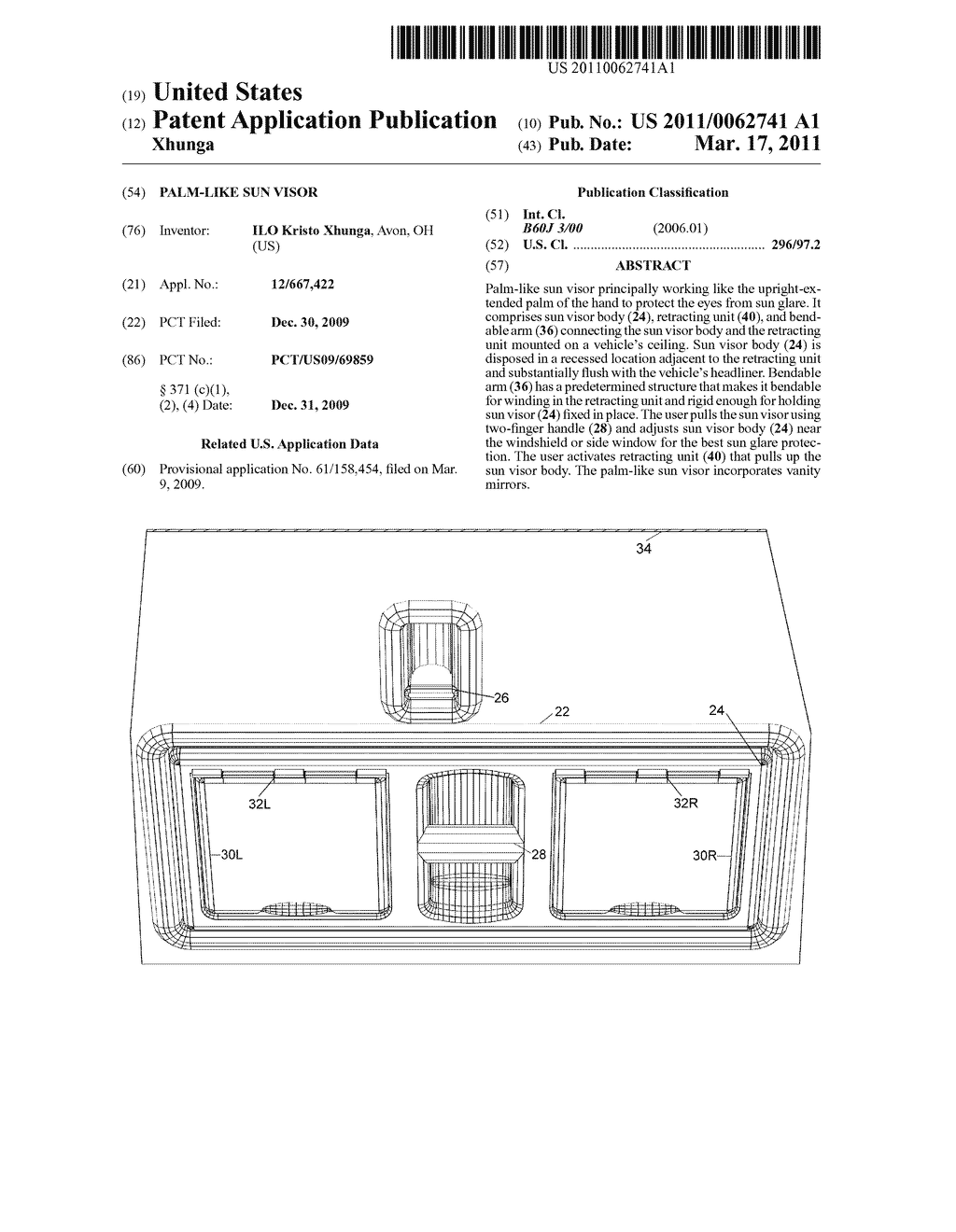 Palm-like Sun Visor - diagram, schematic, and image 01