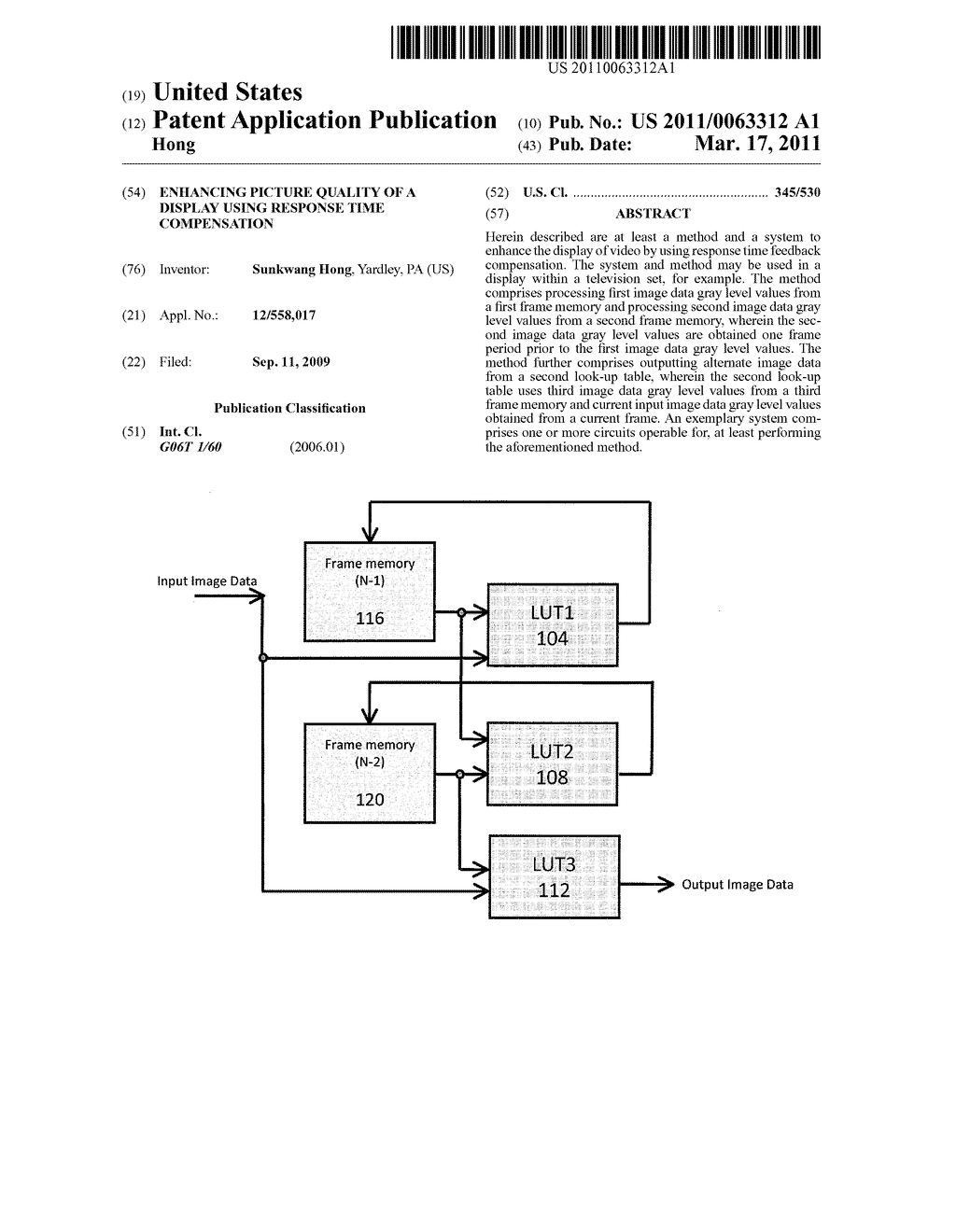 Enhancing Picture Quality of a Display Using Response Time Compensation - diagram, schematic, and image 01