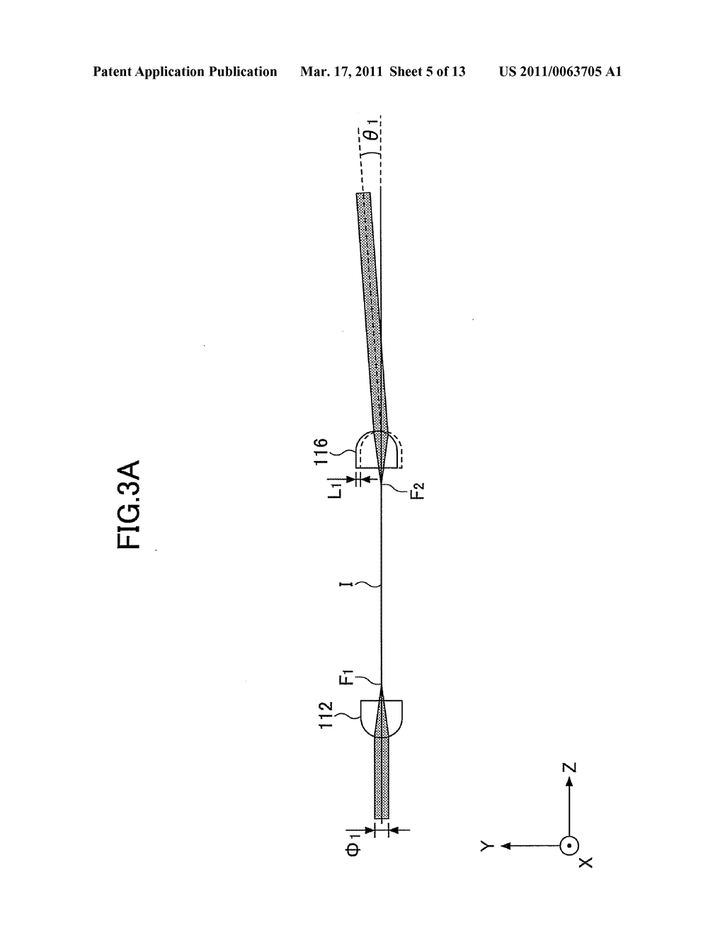 MULTIBEAM DEFLECTOR FOR SEPARATING BEAMS OUTPUT FROM OPTICAL DEFLECTION DEVICES - diagram, schematic, and image 06