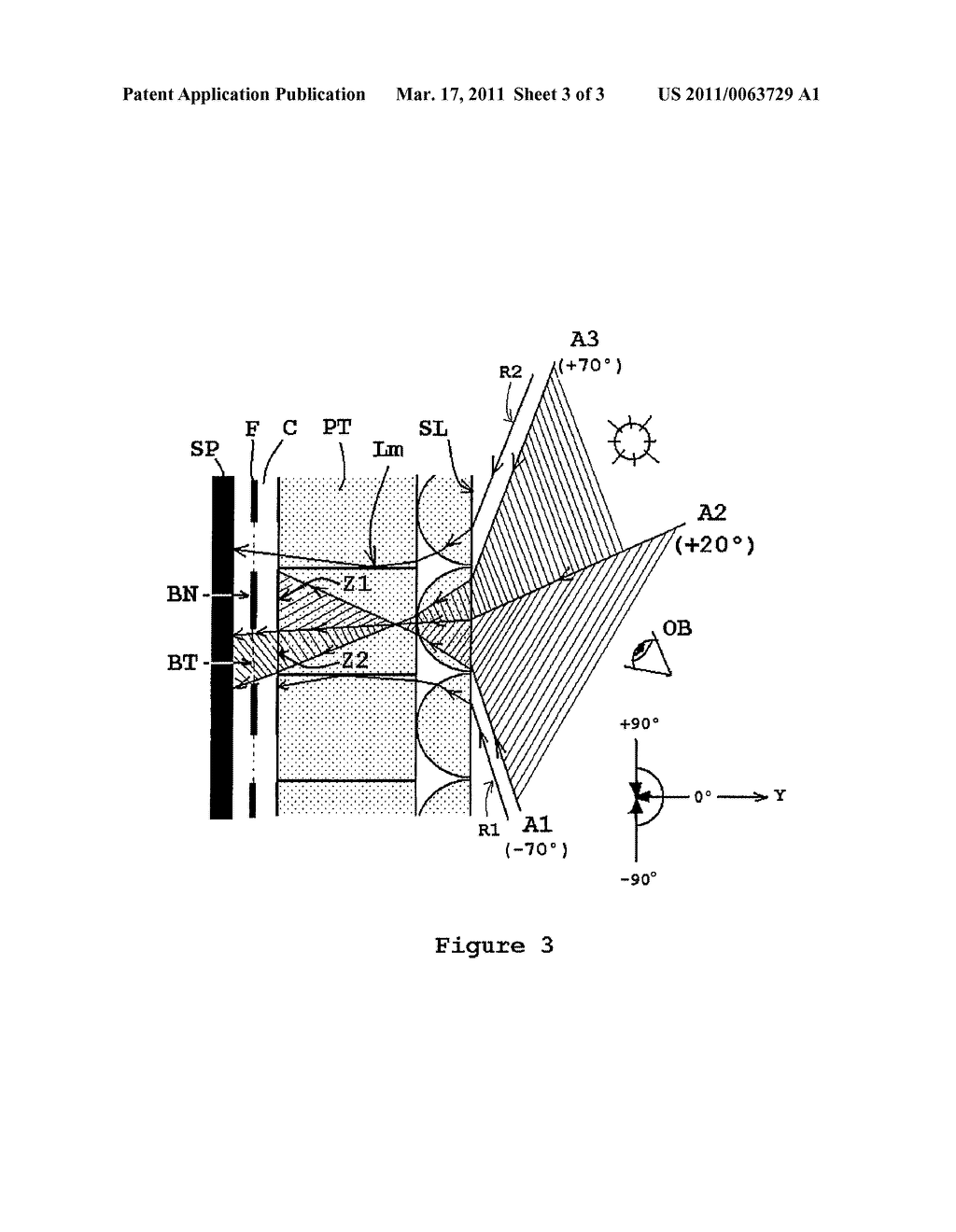 OPTICAL SYSTEM FOR DISPLAYING AN IMAGE ON THE SURFACE OF A SOLAR PANEL - diagram, schematic, and image 04