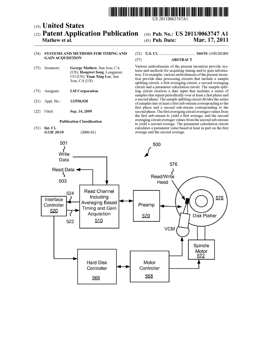 Systems and Methods for Timing and Gain Acquisition - diagram, schematic, and image 01