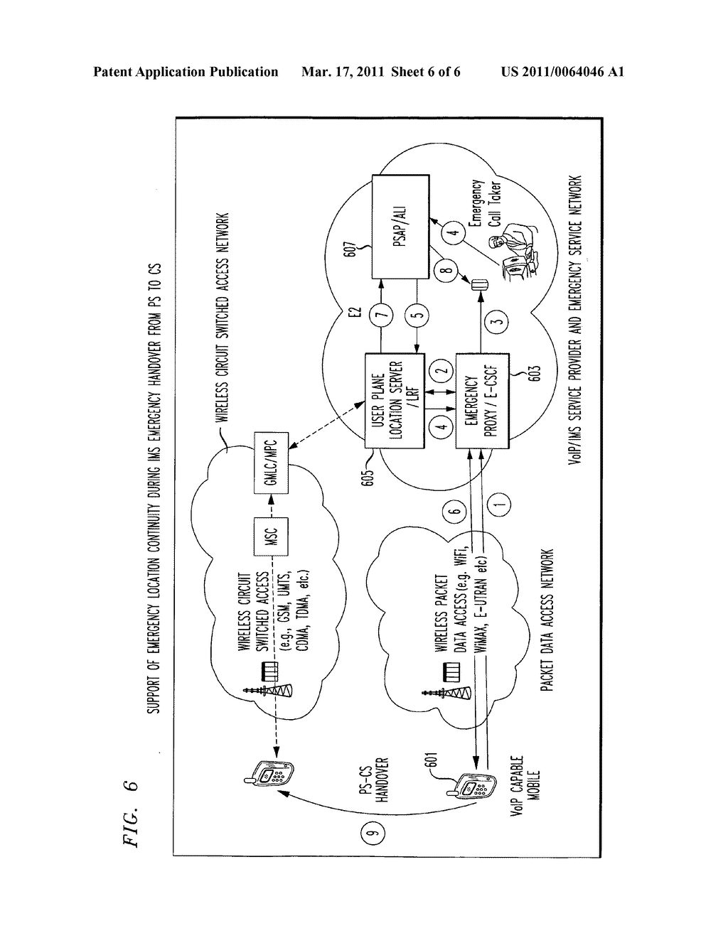 User plane emergency location continuity for voice over internet protocol (VoIP)/IMS emergency services - diagram, schematic, and image 07